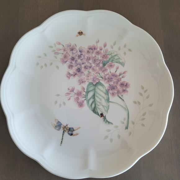 Lenox Butterfly Meadow Salad Plate Luncheon Scalloped 9 Inch - Picture 2 of 7